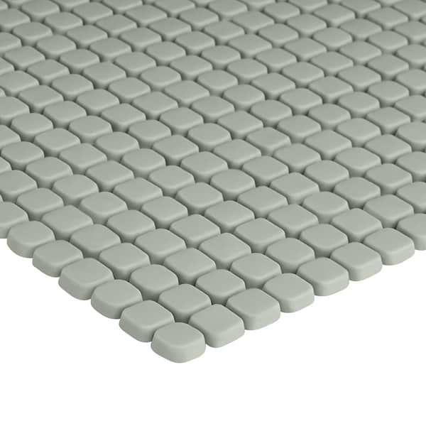 Venini Sage Green 1/2" Mini Square Frosted Glass Mosaic Tile