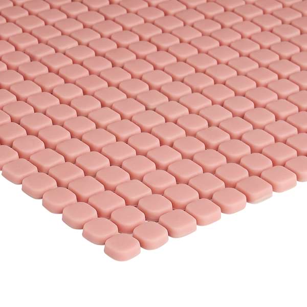 Venini Pink 1/2" Mini Square Frosted Glass Mosaic Tile