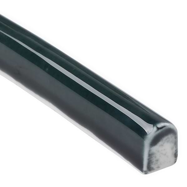Nabi Midnight Blue Green 1/2x6 Crackled Glossy Glass Pencil Liner