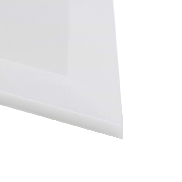 Basque White Jade 6x12 Beveled Polished Marble Tile