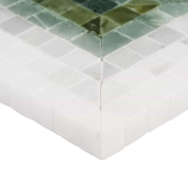 Ako Verde Green 4x9 Rectangle Marble Micro Mosaic Tile