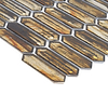 Komorebi Picket Golden Honey 1x3 Polished Glass Mosaic Tile