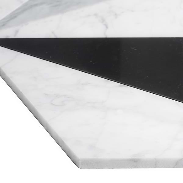 Stellamar Nero Carrara 15x26 Polished Marble Tile