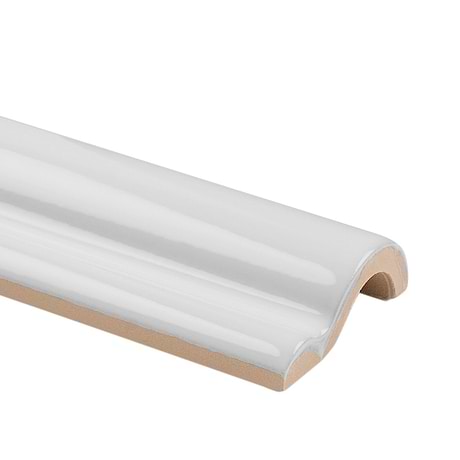 Lancaster Piccadilly Bianco White 2x12 Ceramic Chair Rail Liner