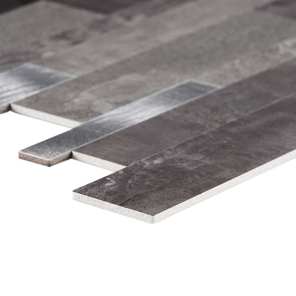 Metalway LPS Cement Gray Solid Core Peel & Stick Self Adhesive Metallic Look Matte Mosaic Tile