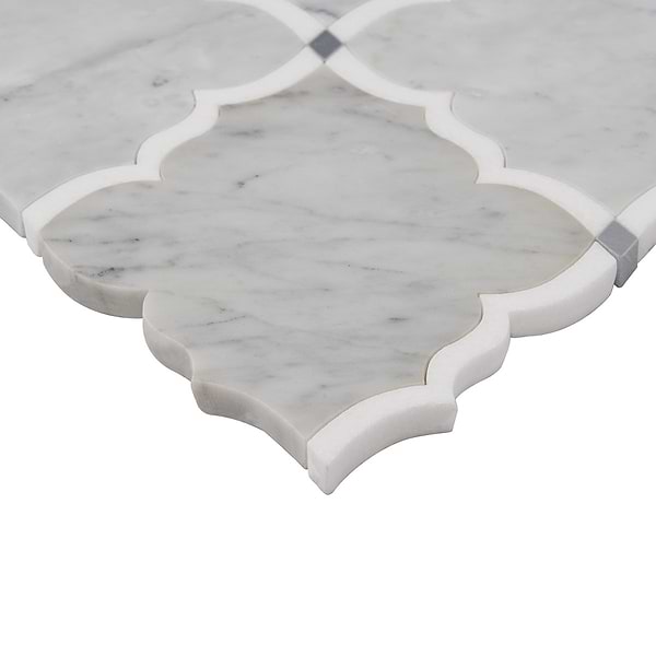 Vanguard White & Gray Polished Marble Tile