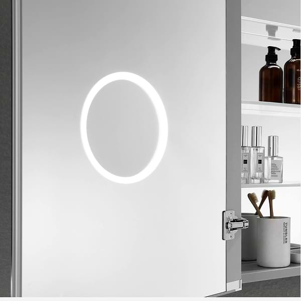 Rory Grooved 20x32" Rectangle Recessed or Wall Mounted Left-Hand LED Medicine Cabinet with Mirror