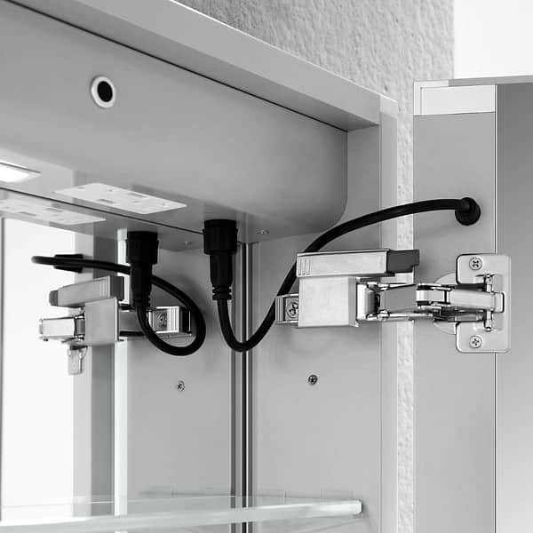 Rory Grooved 30x32" Rectangle Recessed or Wall Mounted LED Medicine Cabinet with Mirror