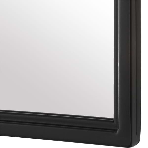 Simpla Horizon Black 24x39" Arched Mirror