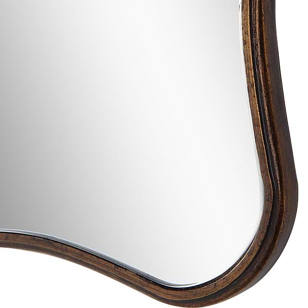 Zivos Bronze 24x36" Wavy Arched Mirror
