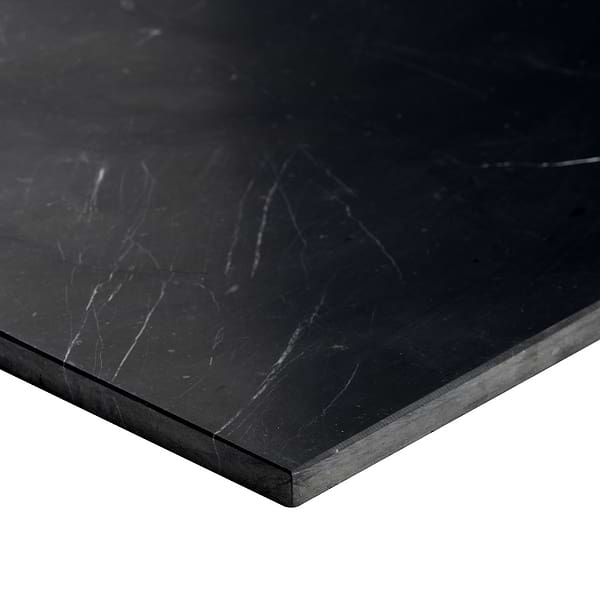 Alterno Black Silk and Glacier White Select 12x12 Honed Marble Checkerboard Tile