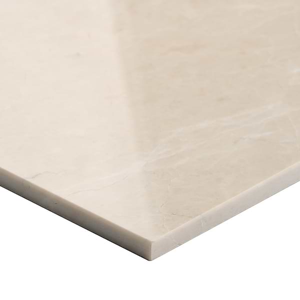 Alterno Earth Gray and Crema Ella Beige 12x12 Polished Marble Checkerboard Tile