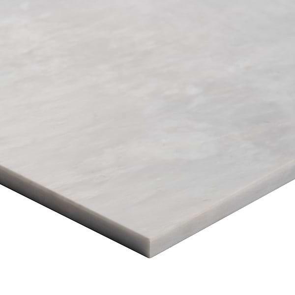 Alterno Volakas White and Ice Gray 12x12 Honed Marble Checkerboard Tile