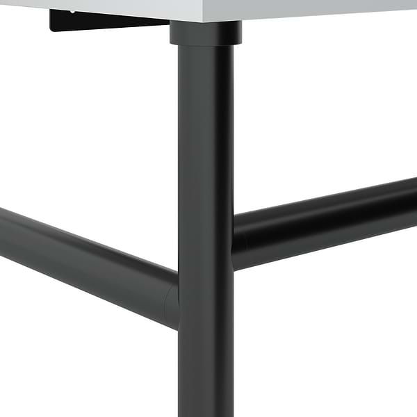 Apollo Matte Black 39" Single Console with No Hole White Ceramic Top