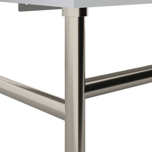 Apollo Brushed Nickel 39" Single Console with Widespread White Ceramic Top