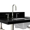 Pierce Polished Nickel  30" Single Console with Rectangle Sink and Black Granite Top
