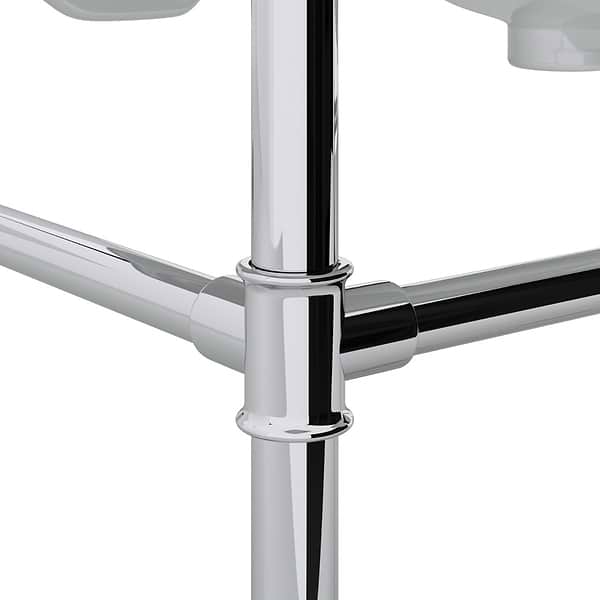 Charles Polished Chrome 36" Single Console with White Ceramic Top