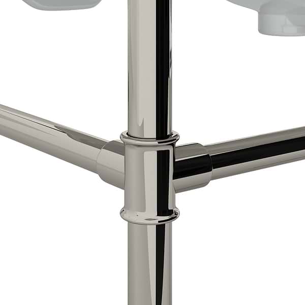 Charles Polished Nickel 36" Single Console with White Ceramic Top