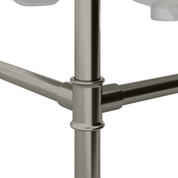 Charles Brushed Nickel 36" Single Console with White Ceramic Top