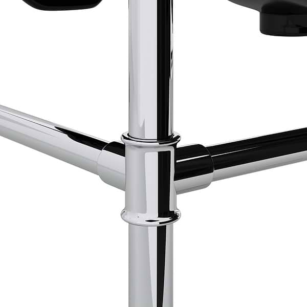Charles Polished Chrome 36" Single Console with Black Ceramic Top
