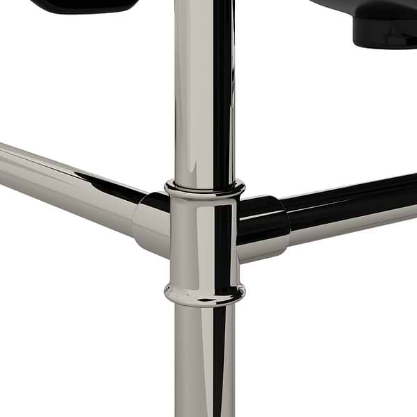 Charles Polished Nickel 36" Single Console with Black Ceramic Top