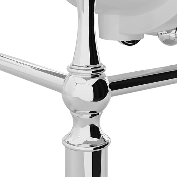 Napoleon Polished Chrome 19" Single Console with Carrara Marble Top Oval Sink and Backsplash