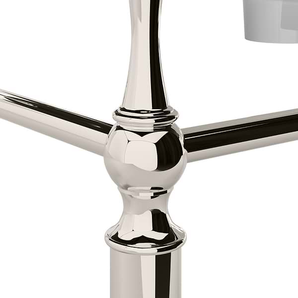 Napoleon Polished Nickel 30" Single Console with Carrara Marble Top Rectangle Sink and Backsplash