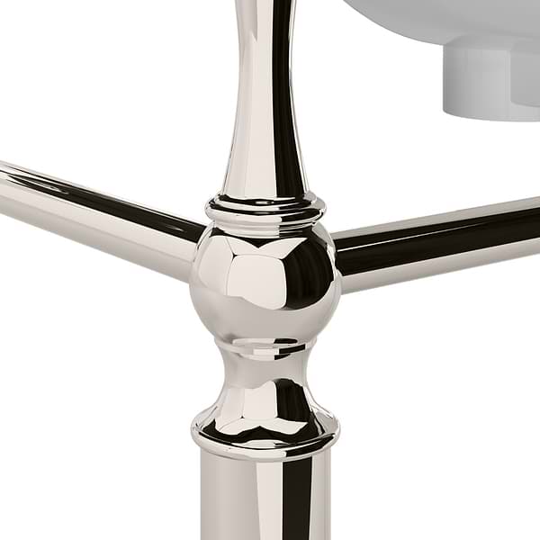 Napoleon Polished Nickel 36" Single Console with Black Granite Top Oval Sink and Backsplash