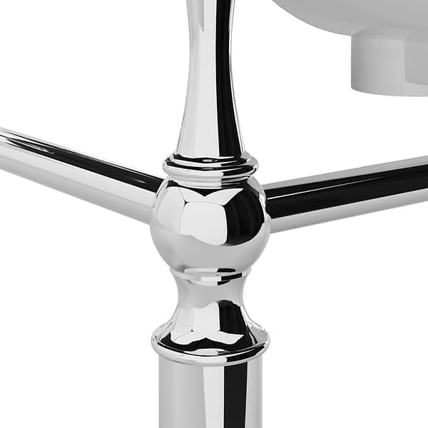 Napoleon Polished Chrome 36" Single Console with Black Granite Top Oval Sink and Backsplash