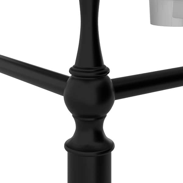 Napoleon Matte Black 30" Single Console with White Marble Top Rectangle Sink and Side Splash