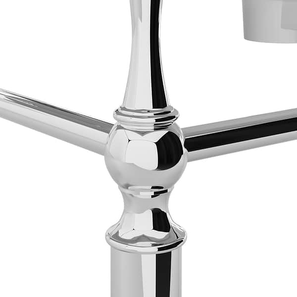 Napoleon Polished Chrome 36" Single Console with White Marble Top Rectangle Sink and Side Splash
