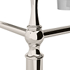 Napoleon Polished Nickel 36" Single Console with White Marble Top Rectangle Sink and Side Splash