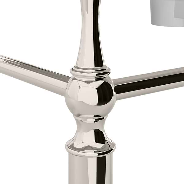 Napoleon Polished Nickel 36" Single Console with White Marble Top Rectangle Sink and Side Splash