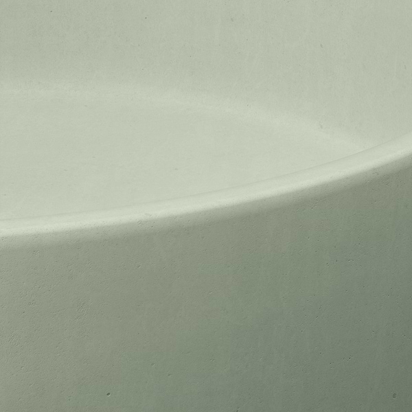 Odet Thyme Green 16" Concrete Round Floating Sink by mudd.concrete