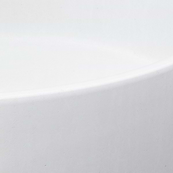 Odet Cotton White 16" Concrete Round Floating Sink by mudd.concrete