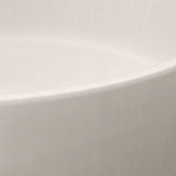 Odet Mocha Cream 16" Concrete Round Floating Sink by mudd.concrete