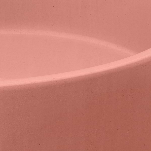 Odet Mousse Pink 16" Concrete Round Floating Sink by mudd.concrete
