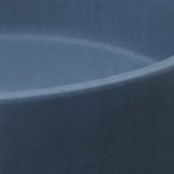 Odet Denim Blue 16" Concrete Round Floating Sink by mudd.concrete