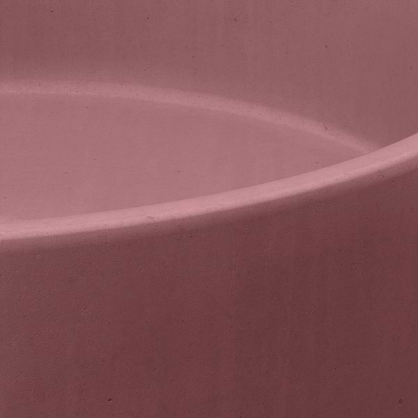 Odet Berry Pink 16" Concrete Round Floating Sink by mudd.concrete