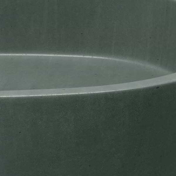 Parro Forest Green 18" Concrete Oval Floating Sink by mudd.concrete