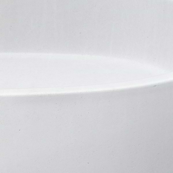 Parro Cotton White 18" Concrete Oval Floating Sink by mudd.concrete
