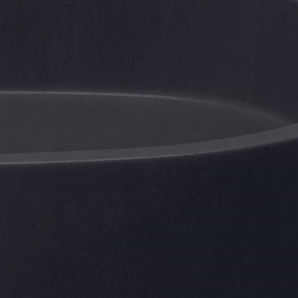 Parro Midnight Black 18" Concrete Oval Floating Sink by mudd.concrete