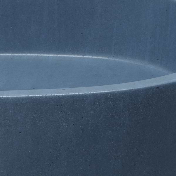 Parro Denim Blue 18" Concrete Oval Floating Sink by mudd.concrete