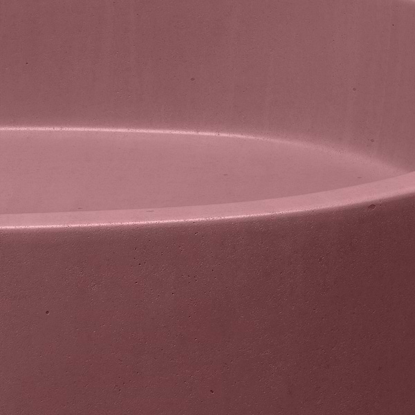 Parro Berry Pink 18" Concrete Oval Floating Sink by mudd.concrete