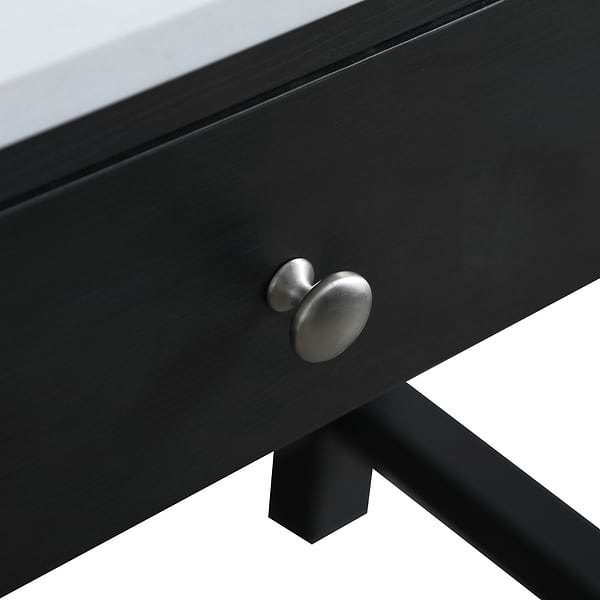 Murray Black 42" Single Vanity with White Cultured Marble Top