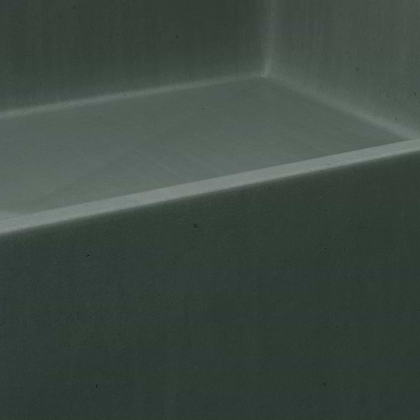 Jeker Forest Green 21" Concrete Rectangle Floating Sink by mudd.concrete