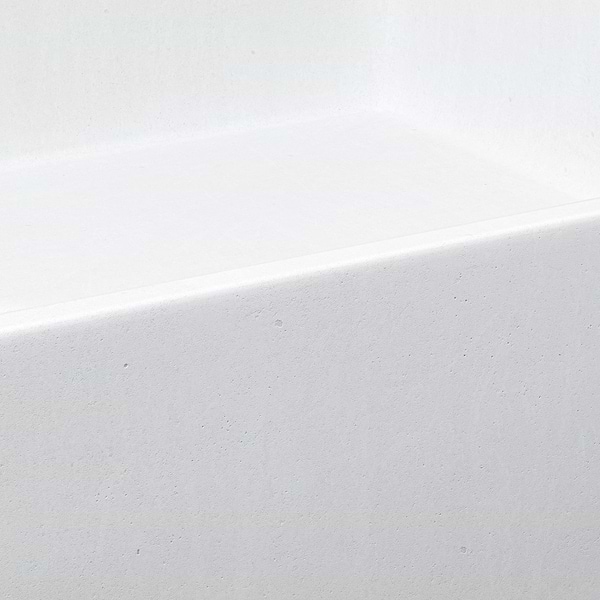 Jeker Cotton White 21" Concrete Rectangle Floating Sink by mudd.concrete