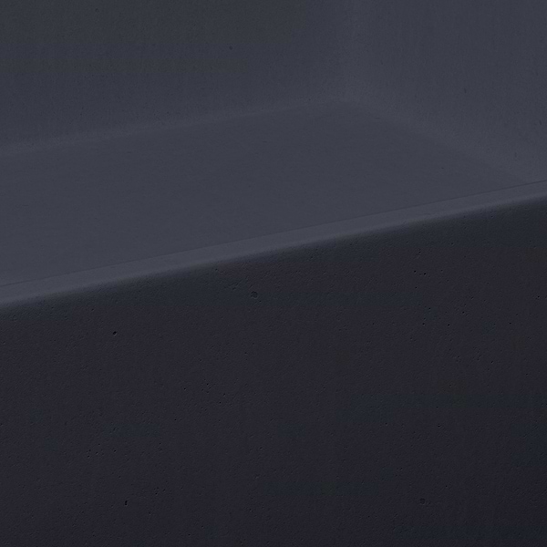 Jeker Midnight Black 21" Concrete Rectangle Floating Sink by mudd.concrete