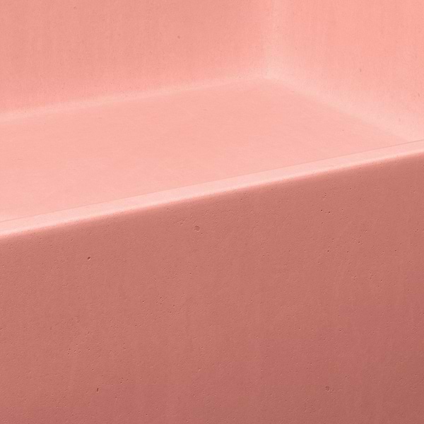 Jeker Mousse Pink 21" Concrete Rectangle Floating Sink by mudd.concrete