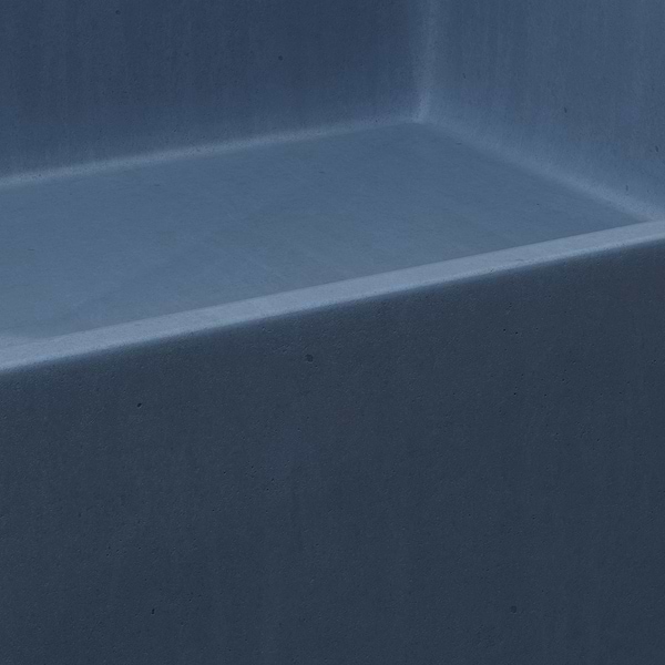 Jeker Denim Blue 21" Concrete Rectangle Floating Sink by mudd.concrete